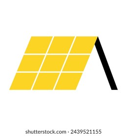 Solar panel icon, green power technology, ecology alternative energy vector illustration .