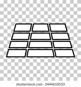 Solar panel icon, green power technology, ecology alternative energy vector illustration .