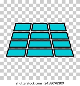 Solar panel icon, green power technology, ecology alternative energy vector illustration .