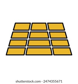 Solar panel icon, green power technology, ecology alternative energy vector illustration .