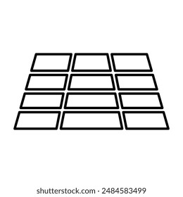 Solar panel icon, green power technology, ecology alternative energy vector illustration .