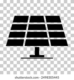 Solar panel icon, green power technology, ecology alternative energy vector illustration .