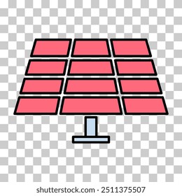 Ícone do painel solar, tecnologia de energia verde, ilustração do vetor de energia alternativa de ecologia .