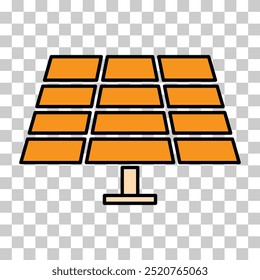 Icono del panel solar, tecnología de energía verde, Ilustración vectorial de energía alternativa de la ecología .