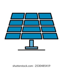 Solar panel icon, green power technology, ecology alternative energy vector illustration .