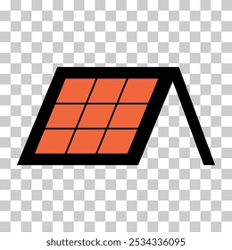 Solar panel icon, green power technology, ecology alternative energy vector illustration .