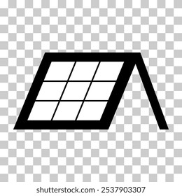Solar panel icon, green power technology, ecology alternative energy vector illustration .