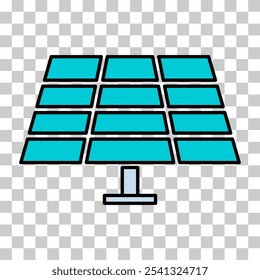 Ícone do painel solar, tecnologia de energia verde, ilustração do vetor de energia alternativa de ecologia .