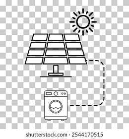 Ícone do painel solar, tecnologia de energia verde, ilustração do vetor de energia alternativa de ecologia .