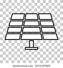 Ícone do painel solar, tecnologia de energia verde, ilustração do vetor de energia alternativa de ecologia .