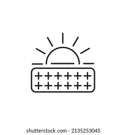 Solar panel icon. High quality black vector illustration.