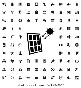 solar panel icon illustration isolated vector sign symbol