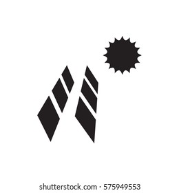 solar panel icon illustration isolated vector sign symbol