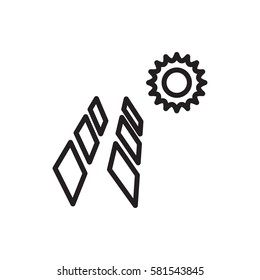 solar panel icon illustration isolated vector sign symbol