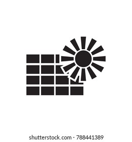 solar panel icon illustration isolated vector sign symbol