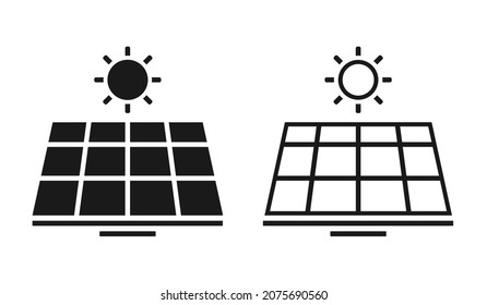 Solar panel icon. Illustration vector
