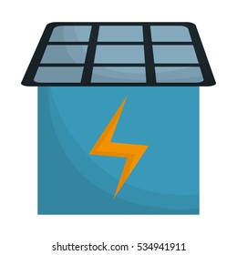 solar panel icon image vector illustration design 