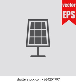 Solar panel icon info graphic isolated.Vector illustration.