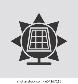 Solar panel icon infographic isolated on grey background.Vector illustration.