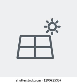 Solar panel icon isolated on background. The environment symbol modern, simple, vector, icon for website design, mobile app, ui. Vector Illustration