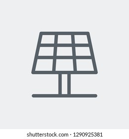 Solar panel icon isolated on background. The environment symbol modern, simple, vector, icon for website design, mobile app, ui. Vector Illustration