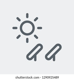 Solar panel icon isolated on background. The environment symbol modern, simple, vector, icon for website design, mobile app, ui. Vector Illustration