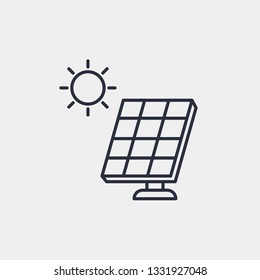 Solar panel icon isolated on background. Environmental symbol modern, simple, vector, icon for website design, mobile app, ui. Vector Illustration
