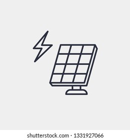 Solar panel icon isolated on background. Environmental symbol modern, simple, vector, icon for website design, mobile app, ui. Vector Illustration