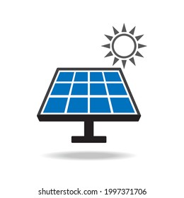 solar panel icon isolated on white background for your logo design vector illustration