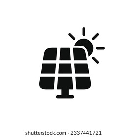 Solar panel icon isolated on white background