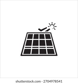 solar panel icon. isolated on white background