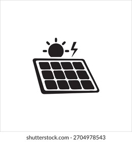 solar panel icon. isolated on white background