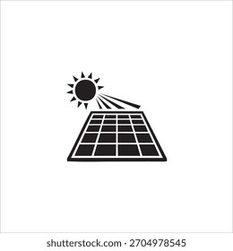 solar panel icon. isolated on white background