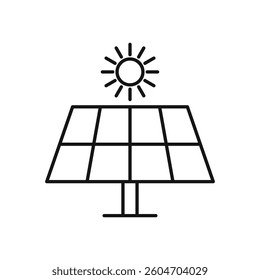 Solar panel icon isolated. simple vector icon on white background