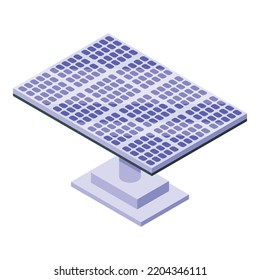 Solar panel icon. Isometric of solar panel vector icon for web design isolated on white background