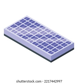 Solar panel icon isometric vector. Cell power. Electric system