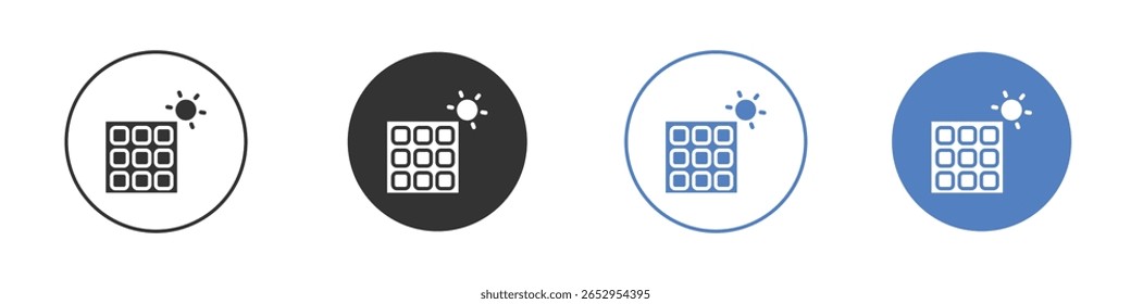 Diseños gráficos del logotipo del icono del panel solar