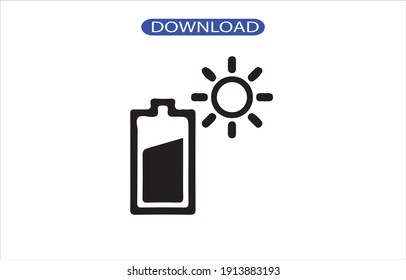 icono del panel solar o logotipo símbolo de señas aislado ilustración vectorial - iconos vectoriales de estilo negro de alta calidad.