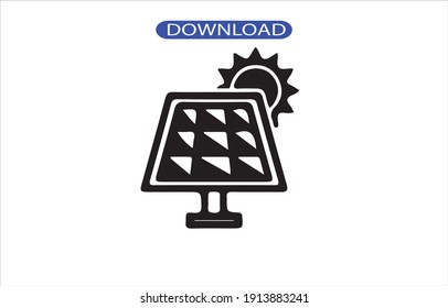solar panel icon or logo isolated sign symbol vector illustration - high quality black style vector icons.