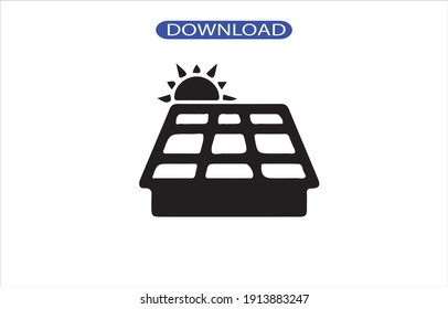 solar panel icon or logo isolated sign symbol vector illustration - high quality black style vector icons.