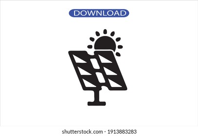 solar panel icon or logo isolated sign symbol vector illustration - high quality black style vector icons.