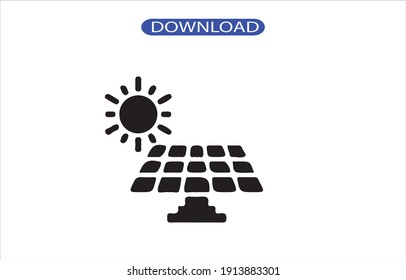 solar panel icon or logo isolated sign symbol vector illustration - high quality black style vector icons.