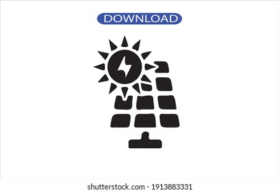 solar panel icon or logo isolated sign symbol vector illustration - high quality black style vector icons.
