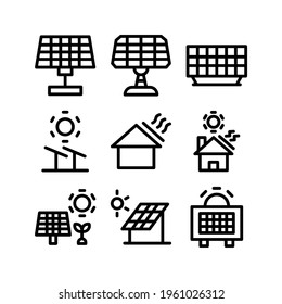 icono del panel solar o logotipo símbolo de signo aislado ilustración vectorial - Colección de iconos vectoriales de estilo negro de alta calidad
