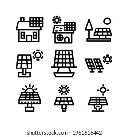 icono del panel solar o logotipo símbolo de signo aislado ilustración vectorial - Colección de iconos vectoriales de estilo negro de alta calidad
