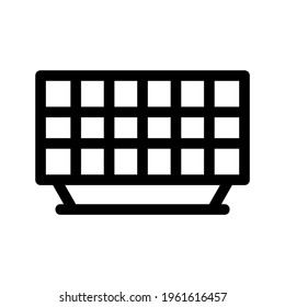 icono de panel solar o logotipo símbolo de signo aislado ilustración vectorial de alta calidad iconos vectoriales de estilo negro
