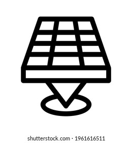 solar panel icon or logo isolated sign symbol vector illustration - high quality black style vector icons
