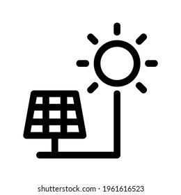 icono de panel solar o logotipo símbolo de signo aislado ilustración vectorial de alta calidad iconos vectoriales de estilo negro
