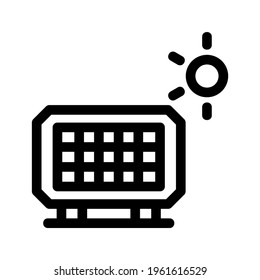 solar panel icon or logo isolated sign symbol vector illustration - high quality black style vector icons
