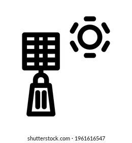 solar panel icon or logo isolated sign symbol vector illustration - high quality black style vector icons
